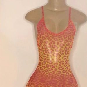 Animal print swimsuit coverup dress